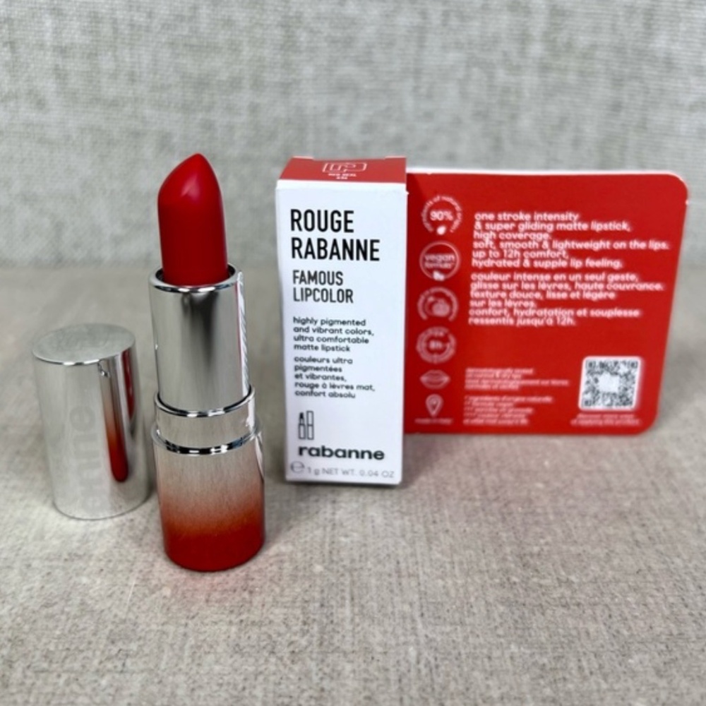 ❤️3 for $30❤️ Rabanne Famous Lipcolor Matte Lipstick mini in 636 Red Seal